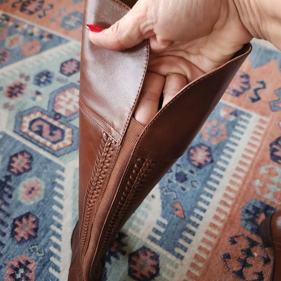 Vince Camuto Bendra Brown Leather Over-the-Knee Split Shaft Boots - Size… - Picture 14 of 15